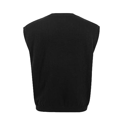 Krumba Men's Plus Size Oversized Sweater Vest V-Neck