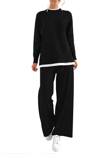 PRETTYGARDEN Women's Winter Matching Sweater & Trousers Knit Lounge Sets