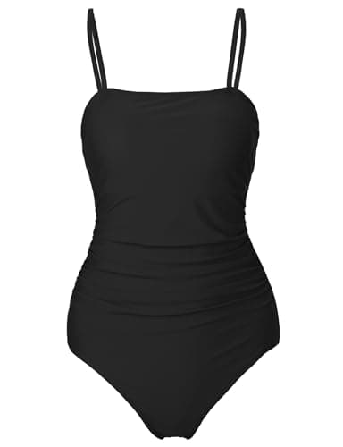 Women's Tummy Control Square Neck One Piece Swimsuit