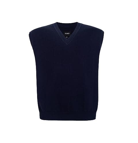 Krumba Men's Plus Size Oversized Sweater Vest V-Neck