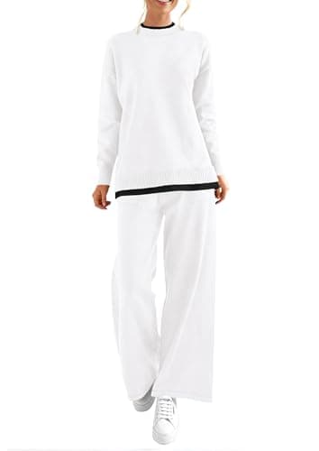 PRETTYGARDEN Women's Winter Matching Sweater & Trousers Knit Lounge Sets