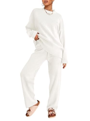 LILLUSORY 2025 Women's Oversized Striped Knit Lounge Sets