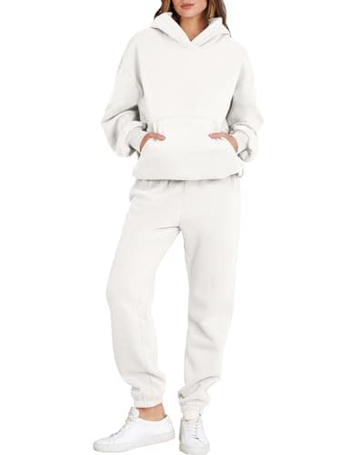 ANRABESS Women's Y2K Oversized Hoodie & Jogger Set Fall Lounge Sweatsuit
