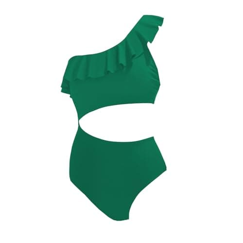 Women's Solid Color Tummy Control Monokini Swimsuit