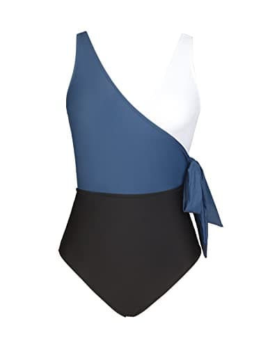CUPSHE Women's Wrap Color Block One Piece Swimsuit