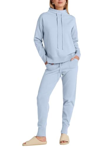 ANRABESS Women 2-Piece Cozy Turtleneck Sweater Set Pants 2024 Fall