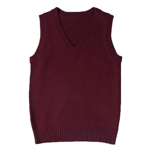 ZUEVI Women's Classic V-Neck Sleeveless Knit Vest