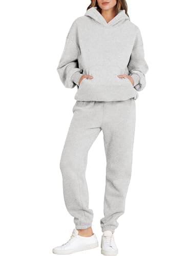 ANRABESS Women's Y2K Oversized Hoodie & Jogger Set Fall Lounge Sweatsuit