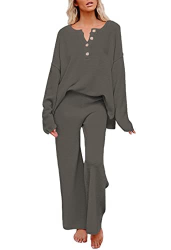 Viottiset Women's Sweater and Wide Leg Pants Loungewear Set