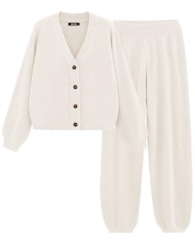 BTFBM Women Fall Knit Sweater & Cardigan Matching Lounge Set