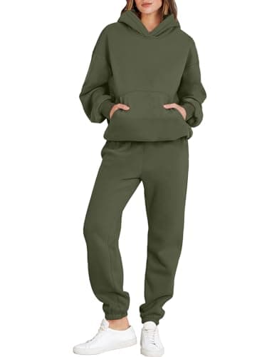 ANRABESS Women's Y2K Oversized Hoodie & Jogger Set Fall Lounge Sweatsuit