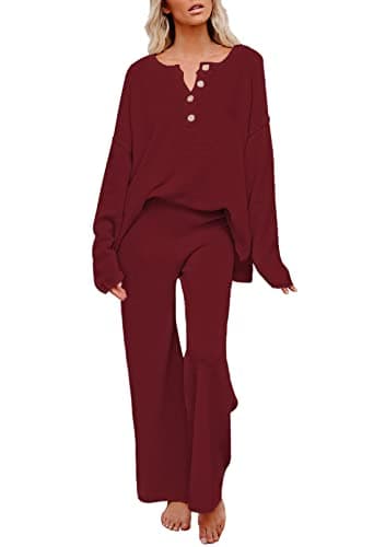 Viottiset Women's Sweater and Wide Leg Pants Loungewear Set