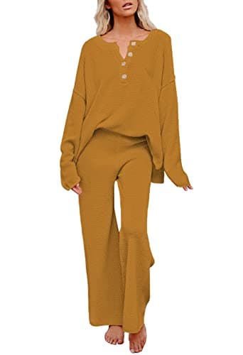 Viottiset Women's Sweater and Wide Leg Pants Loungewear Set
