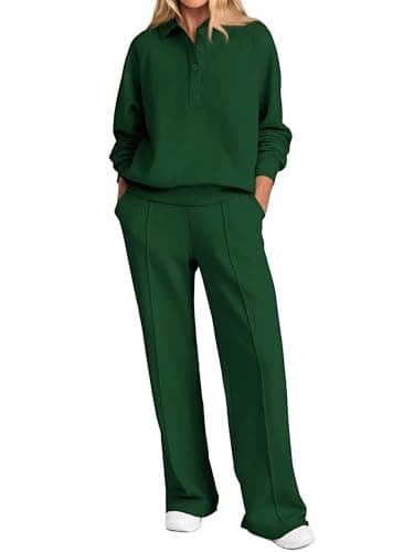 PRETTYGARDEN Women's Long Sleeve Sweatshirt & Wide Leg Pants Tracksuit