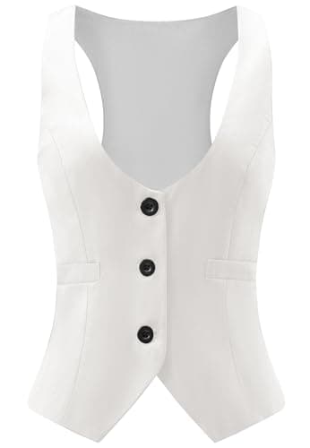 V VOCNI Women's Vintage Steampunk Racerback Waistcoat Vest
