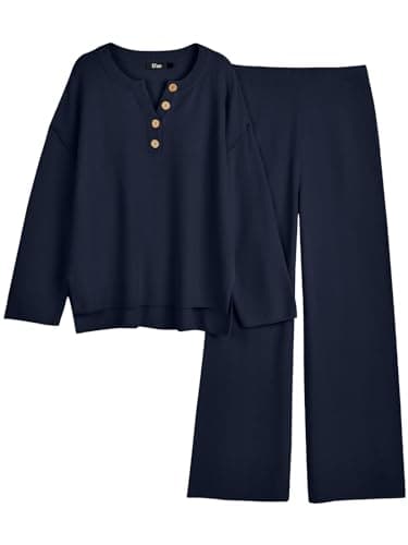 LILLUSORY Women's Oversized Slouchy 2-Piece Knit Lounge Set