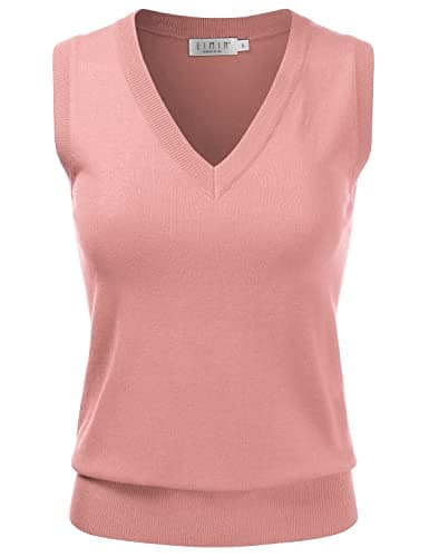 EIMIN Women's V-Neck Stretch Pullover Premium Sweater Vest Top (S-3X)