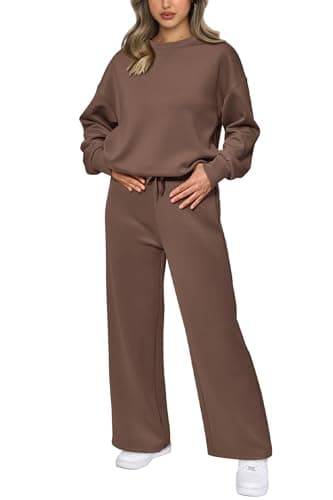 PRETTYGARDEN Women's 2025 Winter Long Sleeve Pullover & Pants Lounge Set