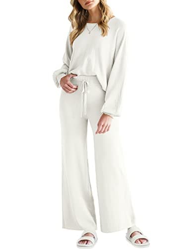 ANRABESS Women's Two Piece Sweater Sets 2024 Fall Knit Sweatsuits