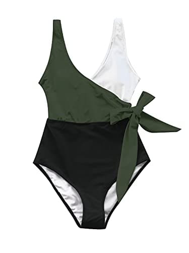 CUPSHE Women's Wrap Color Block One Piece Swimsuit