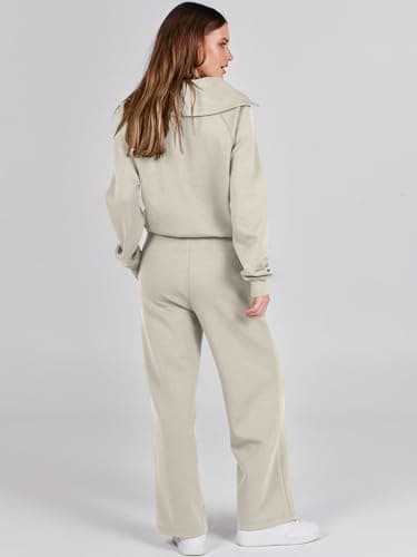 ANRABESS Women's Oversized Sweatshirt & Pants Fall Trendy Outfit 2025
