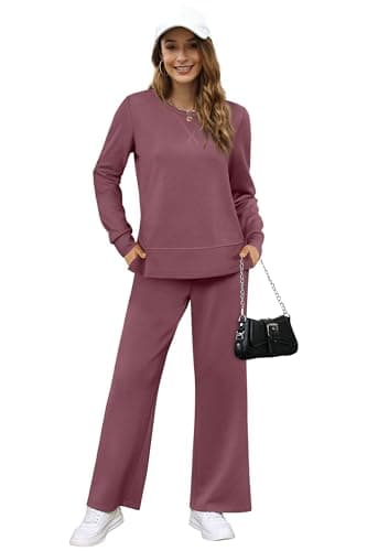 OFEEFAN Women's Travel Lounge Set - Wide Leg Tracksuit S-3XL