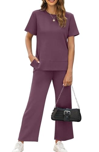 XIEERDUO Women's Comfortable 2-Piece Travel Outfit for Vacation and Airport Lounges S-3XL