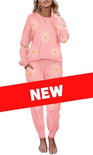 Ekouaer Women's Long Sleeve Pajama Set with Pockets S-XXL