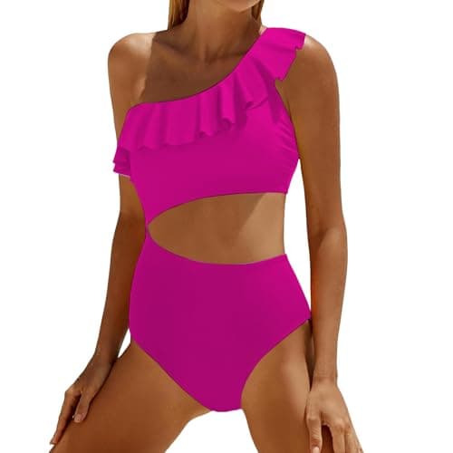 Women's Solid Color Tummy Control Monokini Swimsuit