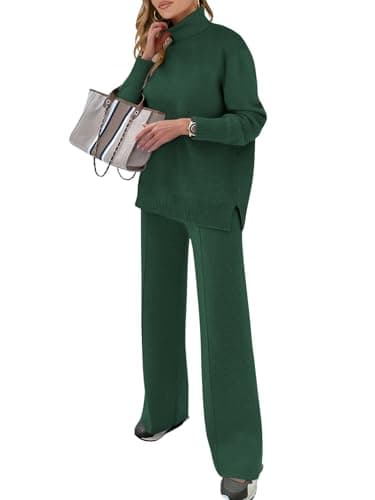 ANRABESS Women's 2-Piece Fall Lounge Sweater Set