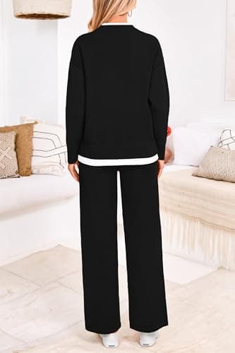PRETTYGARDEN Women's Winter Matching Sweater & Trousers Knit Lounge Sets