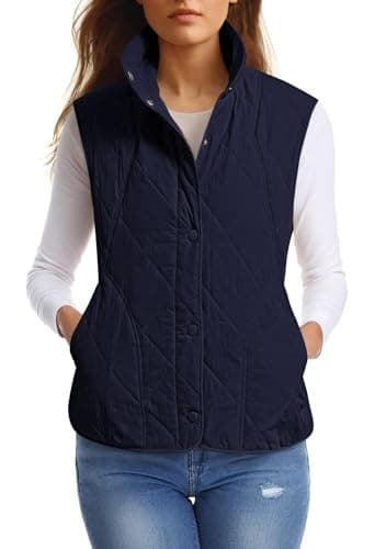 Women's Cropped Puffer Vest with Pockets