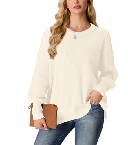 Lepunuo Women's Oversized Batwing Long-Sleeve Knit Sweater