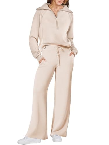 ANRABESS Women's Oversized Sweatshirt & Pants Fall Trendy Outfit 2025