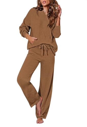 Viottiset Women's 2-Piece Hoodie and Wide Leg Pants Lounge Set