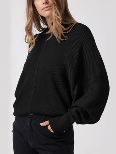 PRETTYGARDEN Fall 2024 Oversized Mock Neck Sweaters for Women