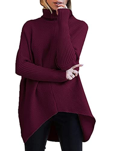 Oversized Turtleneck Batwing Sweater for Women - 2024 Fall Fashion