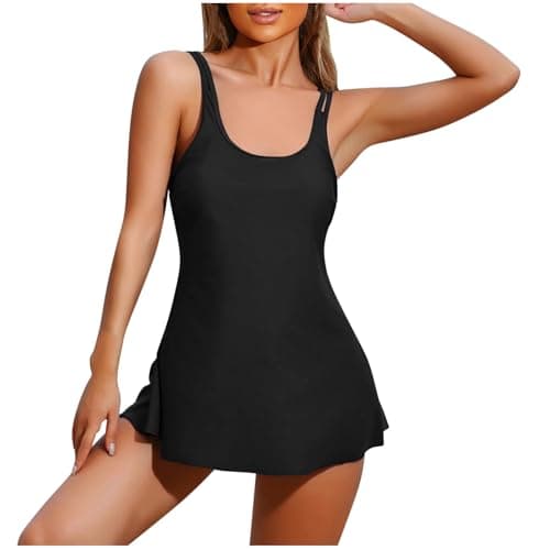 Modest Plus Size Cethrio Bathing Suit Halter String Dress & Boyshorts Bikini Sets