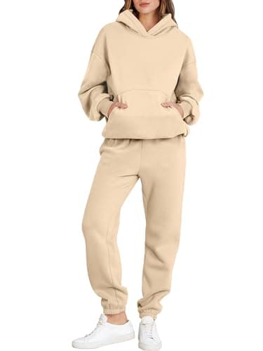 ANRABESS Women's Y2K Oversized Hoodie & Jogger Set Fall Lounge Sweatsuit