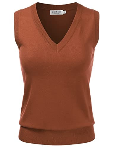 EIMIN Women's V-Neck Stretch Pullover Premium Sweater Vest Top (S-3X)