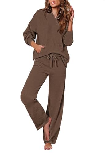 Viottiset Women's 2-Piece Hoodie and Wide Leg Pants Lounge Set