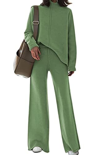 TOLENY Women's Lounge Pullover Sweater & Wide Leg Pants Tracksuit Outfits