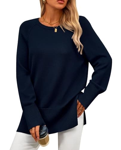 PRETTYGARDEN Women's Knit Long Sleeve Pullover Tunic Sweater