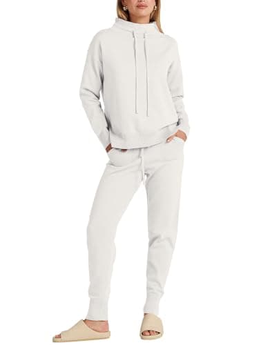 ANRABESS Women 2-Piece Cozy Turtleneck Sweater Set Pants 2024 Fall