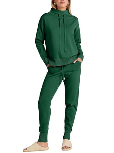 ANRABESS Women 2-Piece Cozy Turtleneck Sweater Set Pants 2024 Fall