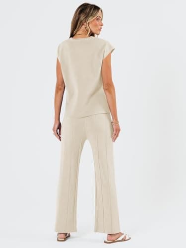 LILLUSORY Women's 2 Piece Spring Knit Tracksuit for Summer 2025