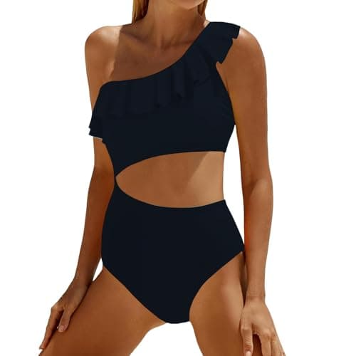 Women's Solid Color Tummy Control Monokini Swimsuit