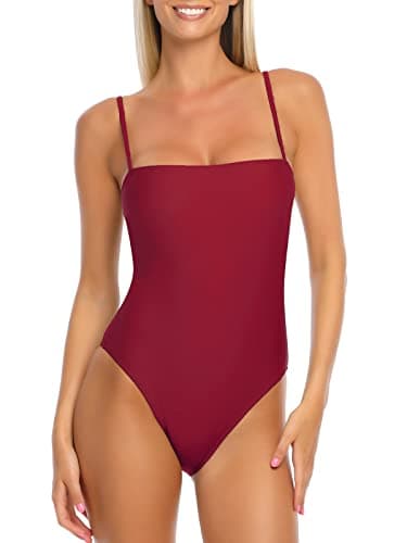 Women's Bandeau One Piece Swimsuits by RELLECIGA