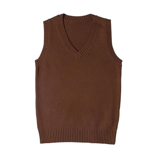 ZUEVI Women's Classic V-Neck Sleeveless Knit Vest