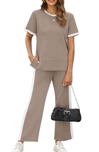 XIEERDUO Women's Comfortable 2-Piece Travel Outfit for Vacation and Airport Lounges S-3XL